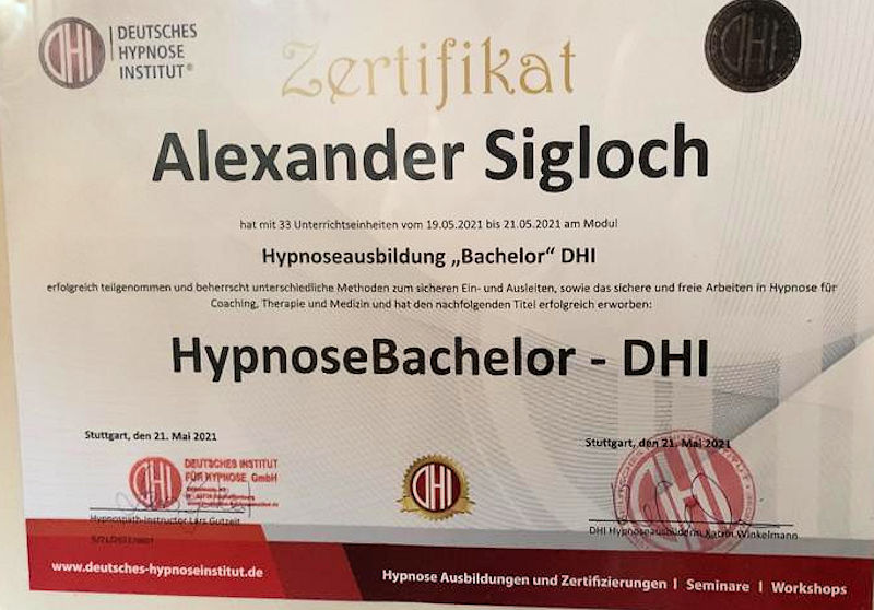 Zertifikat HypnoseBachelor